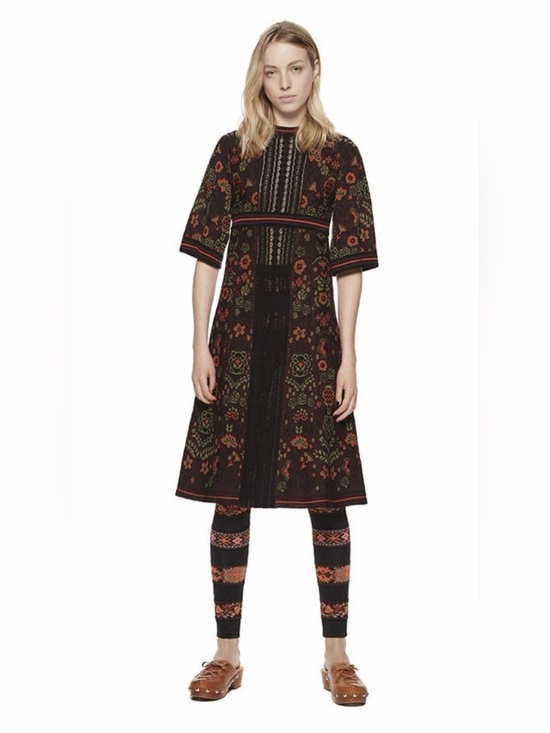 M Missoni Dresses & Skirts - M Missoni Brown Floral Knit Midi Dress Small